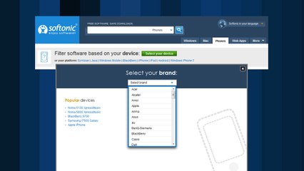 Search by phone device