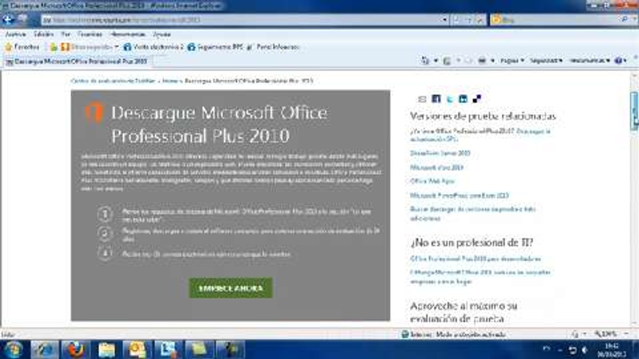 Cómo solicitar la clave de licencia de Office Professional 2010