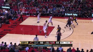 Biyombo Rejects Thompson's Dunk Attempt _ Cavaliers vs Raptors _ Game 3 _ 2016 NBA Playoffs