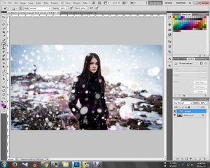 Photoshop Snow Effect with Nice Color Adjustment (PRO)