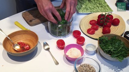 Tomates farcies au pesto de roquette