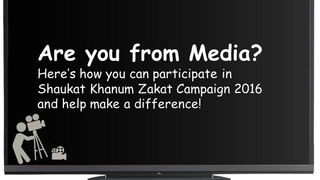 How a media person can participate in Zakat Campaign