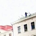 Amazing Man is jumping from the Roof Top
