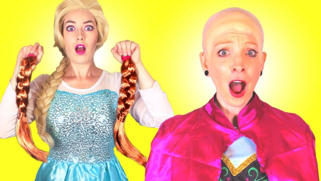 Frozen Anna Loses Her Hair! w Elsa, Spiderman vs Maleficent & Joker, Candy, Mermaids. Webs & Tiaras