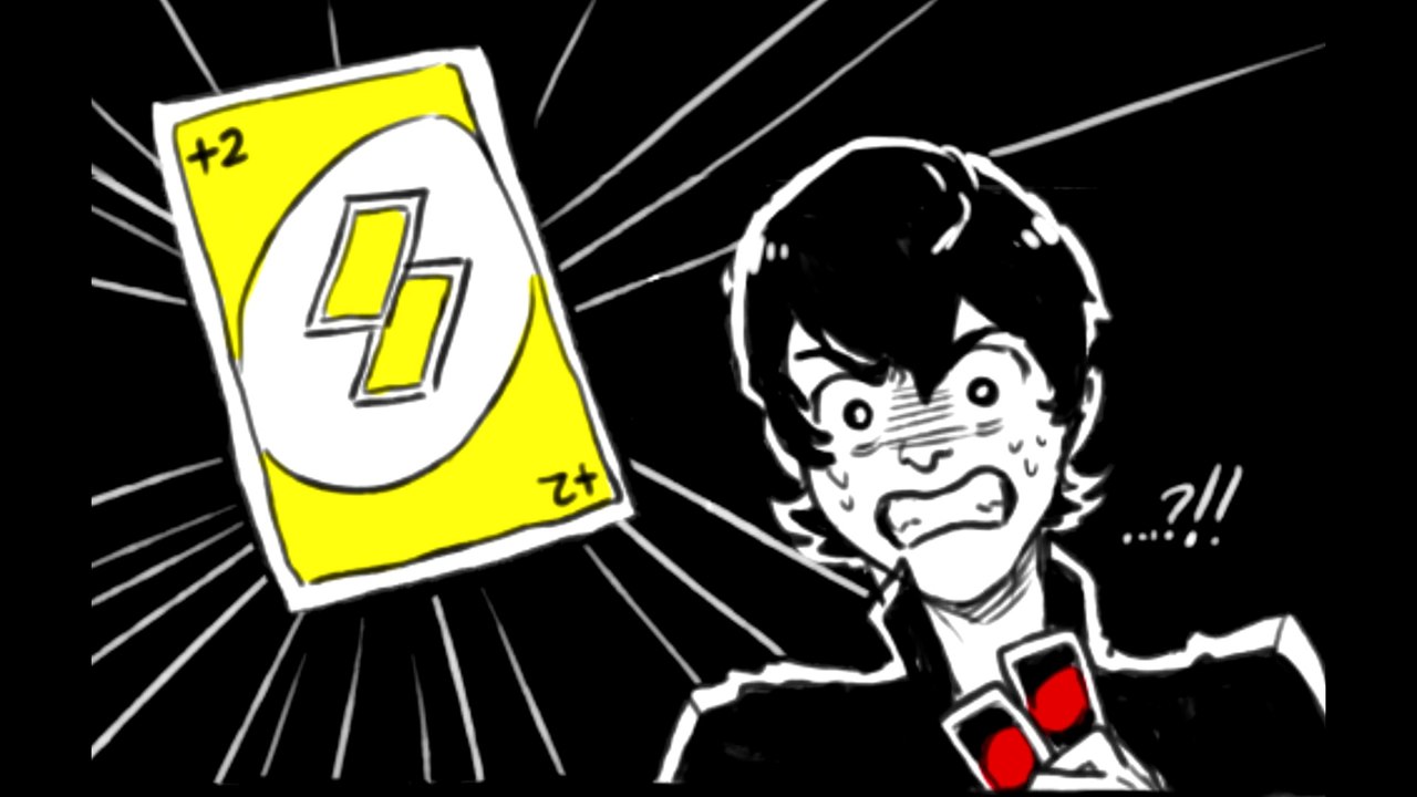 Une partie de cartes UNO filmée en mode Mangas avec un gros supsens !