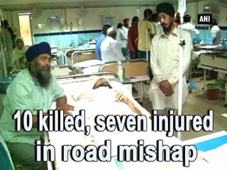 10 killed, seven injured in road mishap