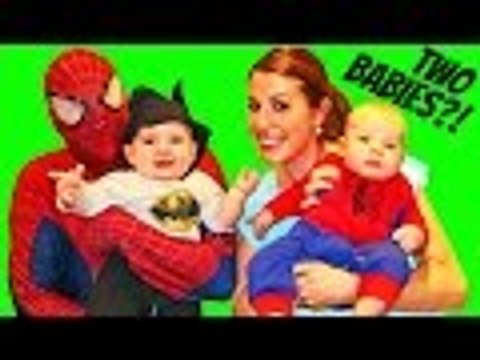 Disney | Spiderman Babysitting FAIL 2 BABIES Superhero Spider Man IRL Baby Sitting In Real Life + Batman Baby