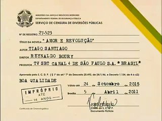 Amor & Revolução Capitulo 83 - Parte 1/3 (28/07/2011)