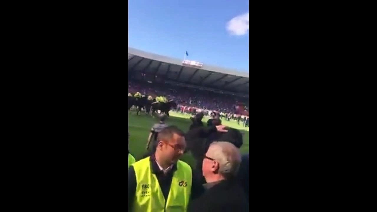 Pitch Invasion At Rangers v Hibs Final