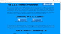 Download pangu iOS 9.3.2 jailbreak UNTETHERED for all iphones | iPods | iPads