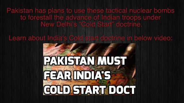 HOW PAKISTAN'S 'NASR' TACTICAL NUCLEAR MISSILE IMPACT INDIA