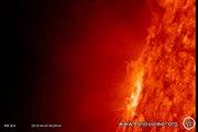 CME / SOLAR FLARE C3.7  AIA 304 (2012-04-24 06:28:44 - 2012-04-24 09:01:32 UTC)