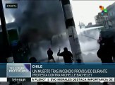 Represión de policía chilena a manifestantes causa enfrentamientos
