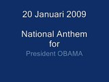 National Anthem at inauguration President Obama 20 jan 2009