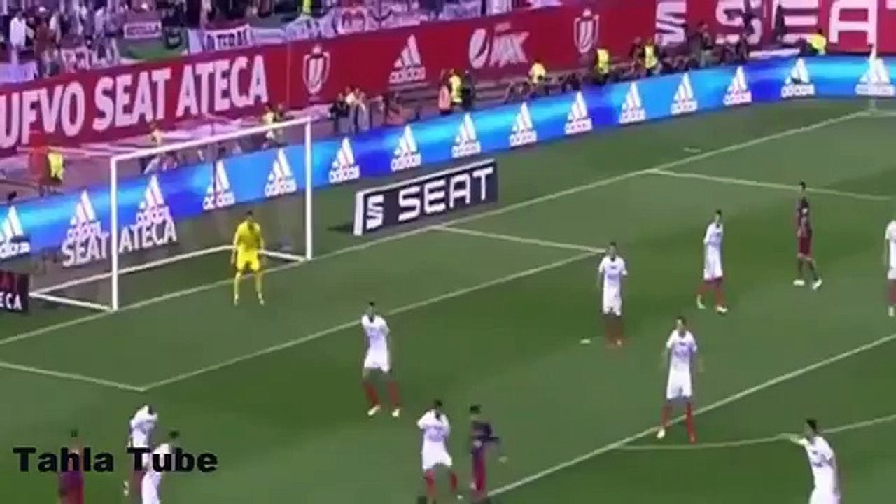 ملخص مباراة برشلونة وإشبيلية 2-0 ( نهائى كأس الملك )22-05-2016