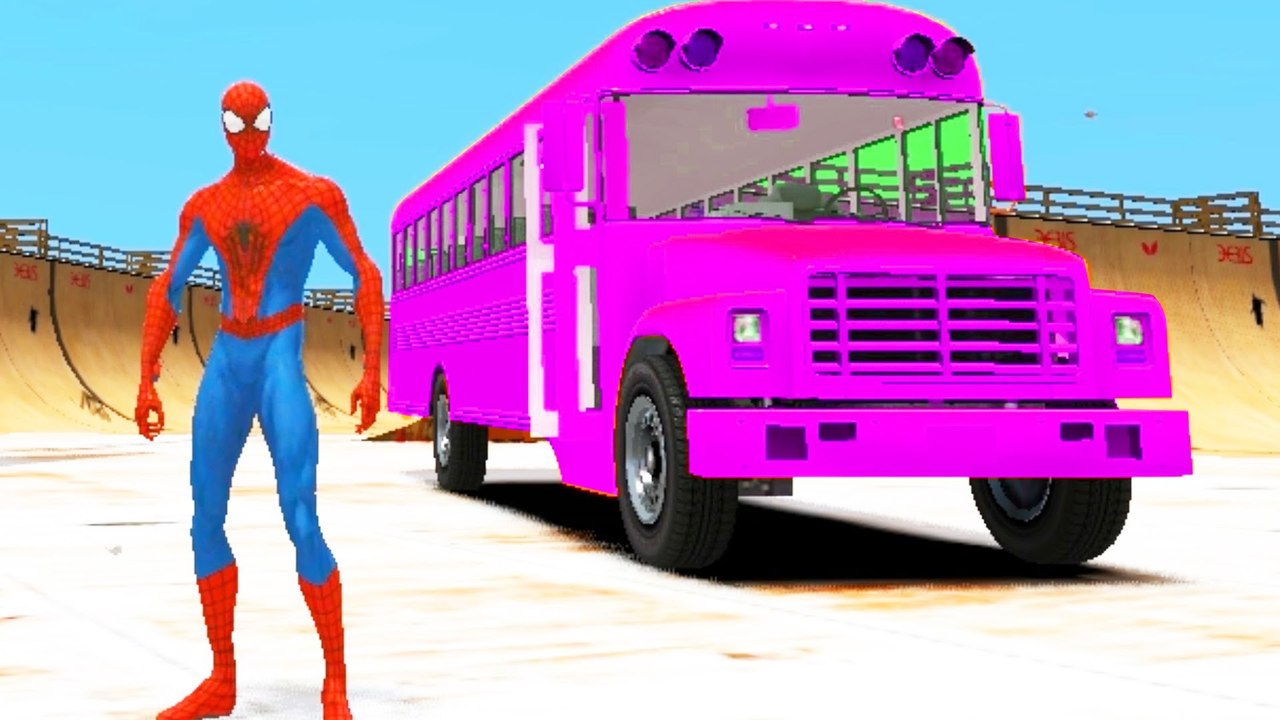 Spiderman Wheels On The Cars & Bus personnalisés McQueen w / enfants Comptine avec Action