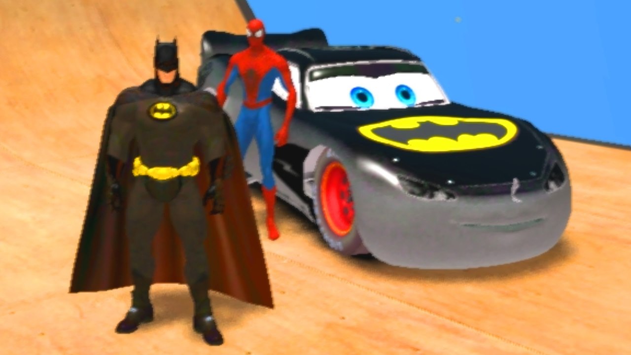 Spiderman et Batman réel Smash couleur jaune McQueen w / enfants Comptine avec Action