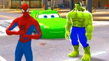 Réel Hulk et Spiderman Superhero w / Elsa Frozen McQueen w / enfants Comptine avec Action