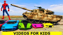CARS et TANK dans Spiderman Cartoon avec Chansons Funny Superhero for Kids Nursery Rhymes Enfants