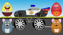 Police Monster Trucks pour les enfants - Car Wash - Video For Kids