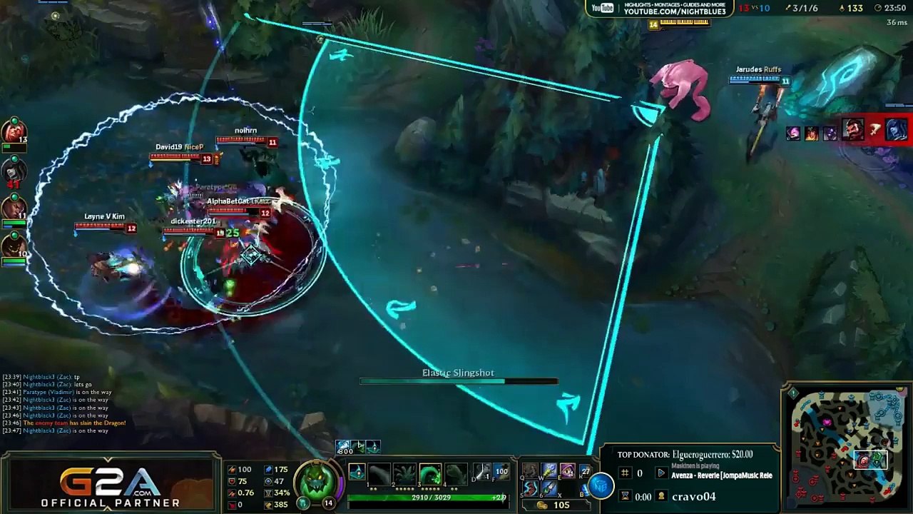 Nightblue3 - NEW 6000+ HEALTH ZAC BUILD ONE SHOT ADC