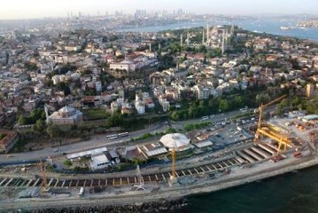 Dev Tüp Geçit Projesinin Çıkışları Havadan İlk Kez Görüntülendi
