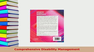 Download  Comprehensive Disability Management Free Books