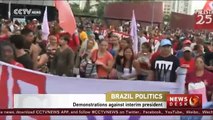 Brazilians demonstrate against Interim President Temer in Sao Paulo