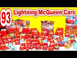     93 Lightning McQueen Race Cars in Collection from Disney Pixar Cars Cars2 and Cars Toons