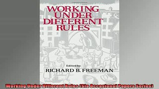 Free PDF Downlaod  Working Under Different Rules Sla Occasional Papers Series  FREE BOOOK ONLINE