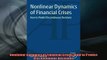 FREE DOWNLOAD  Nonlinear Dynamics of Financial Crises How to Predict Discontinuous Decisions READ ONLINE