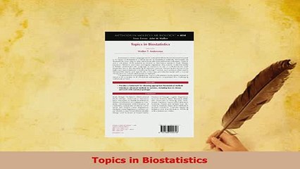 Read  Topics in Biostatistics Ebook Free