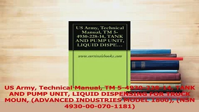 Download US Army Technical Manual TM 5493022814 TANK AND PUMP UNIT LIQUID DISPENSING FOR TRUCK Read Online