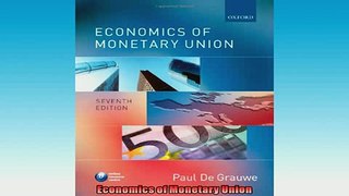 EBOOK ONLINE  Economics of Monetary Union  DOWNLOAD ONLINE