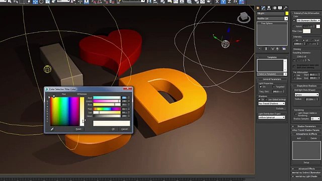 3D-Logo-Design-using-Autodesk-3ds-Max -Lecture-9-Three-Point-Lighting-Theory