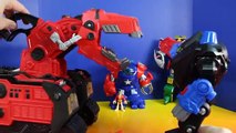 Imaginext Robot Wars Ultimate Championship Round 2 Batman Batbot Ty Rux Megazord & Captain America