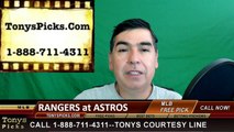 Texas Rangers vs. Houston Astros Pick Prediction MLB Baseball Odds Preview 5-22-2016