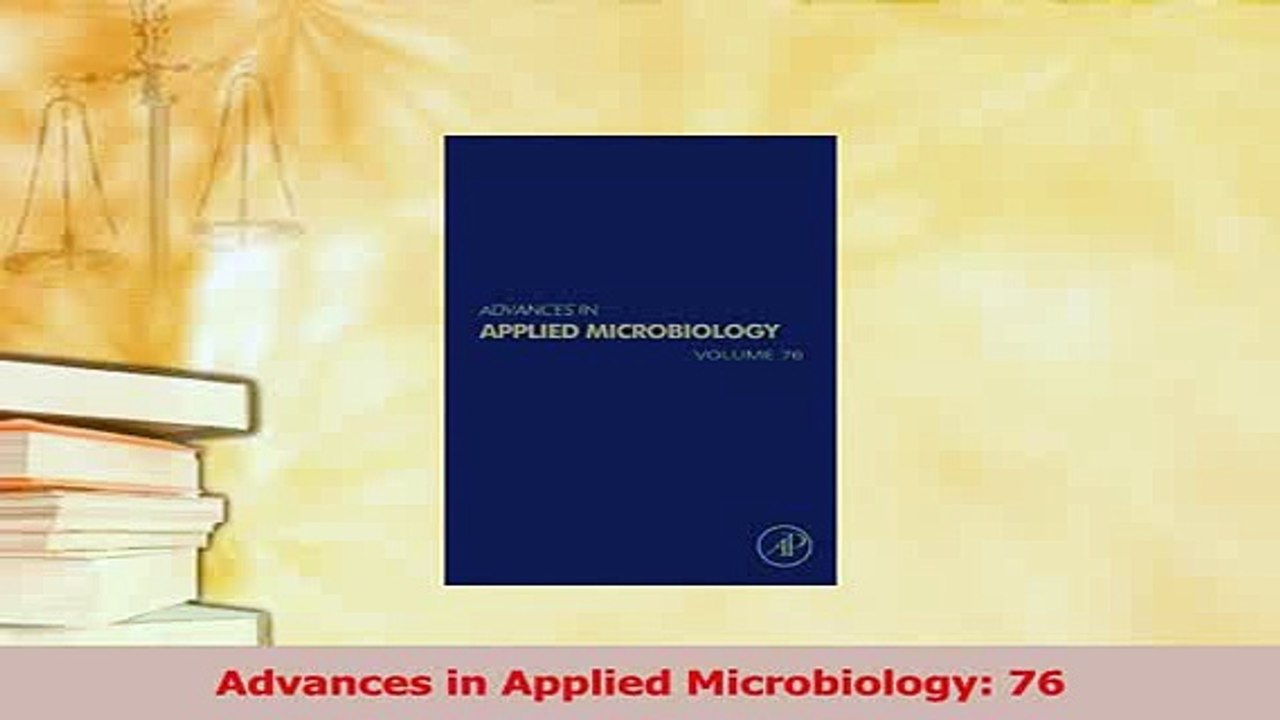 PDF  Advances in Applied Microbiology 76  EBook