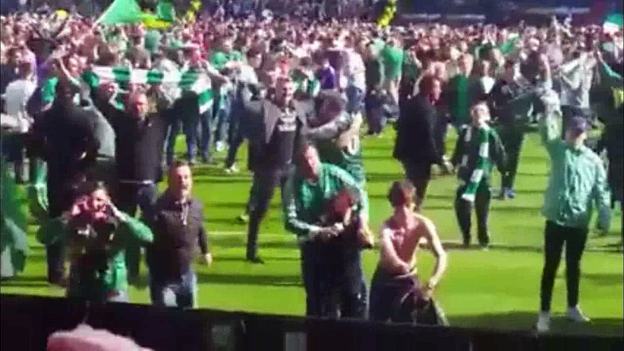 Hibs v Rangers Pitch Invasion