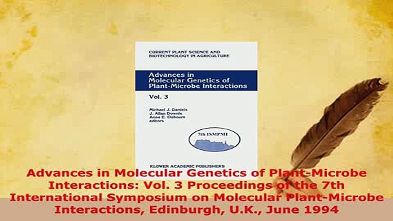 Read  Advances in Molecular Genetics of PlantMicrobe Interactions Vol 3 Proceedings of the Ebook Free