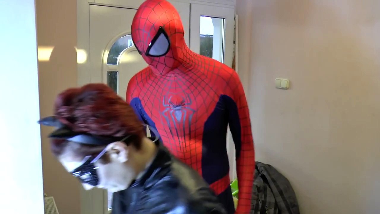 Spiderman vs Joker and Catwoman in Real Life Superhero Fun | Kid Videos