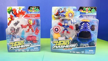 Marvel Super Hero Mashers Micro Iron Man Captain America Meet At Imaginext Toy Story Pizza Planet