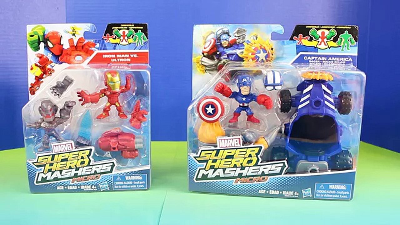 Marvel Super Hero Mashers Micro Iron Man Captain America Meet At Imaginext Toy Story Pizza Planet