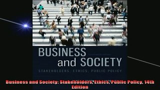 EBOOK ONLINE  Business and Society Stakeholders Ethics Public Policy 14th Edition READ ONLINE