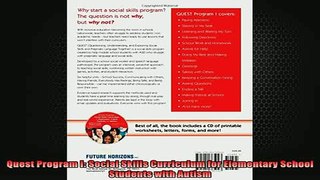 READ book  Quest Program I Social Skills Curriculum for Elementary School Students with Autism Full EBook