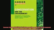 READ book  Career Opportunities in Conservation and the Environment Career Opportunities  FREE BOOOK ONLINE