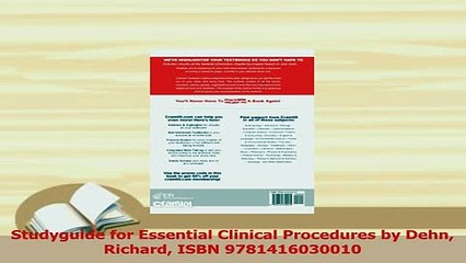 PDF  Studyguide for Essential Clinical Procedures by Dehn Richard ISBN 9781416030010 Free Books