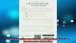 FREE PDF  Rich As A King How the Wisdom of Chess Can Make You a Grandmaster of Investing  BOOK ONLINE
