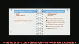 READ book  8 Grams or Less LowCarb Recipes Better Homes  Gardens  Full Free