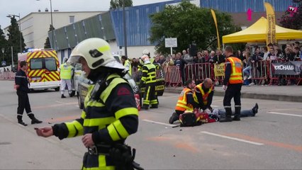 Spectaculaires démonstrations de crash-tests et intervention des secours à Tomblaine